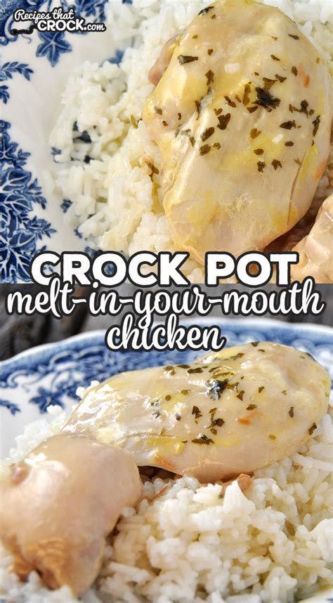 We did not find results for: Crock Pot Melt-In-Your-Mouth Chicken - Recipes That Crock!