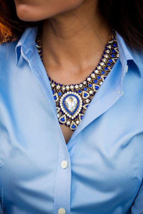 Add Sparkle To A Subtle Blouse With A Bold Statement Necklace