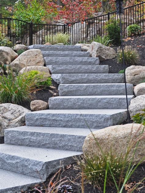 Steps And Treads Polycor Inc Garden Stairs Sloped Backyard