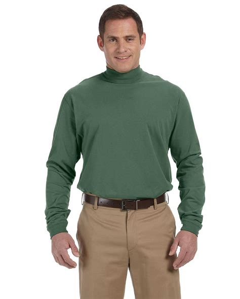 Devon And Jones D420 Adult Sueded Cotton Jersey Mock Turtleneck