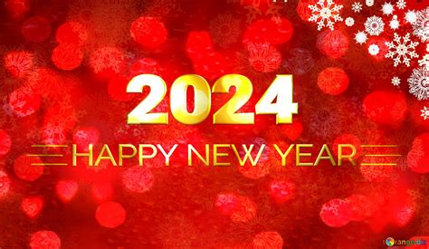 Red Christmas Background Shiny Happy New Year 2024 Gold №212708