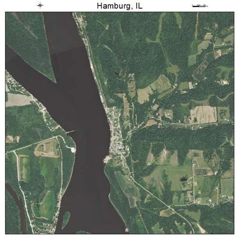 Aerial Photography Map Of Hamburg Il Illinois