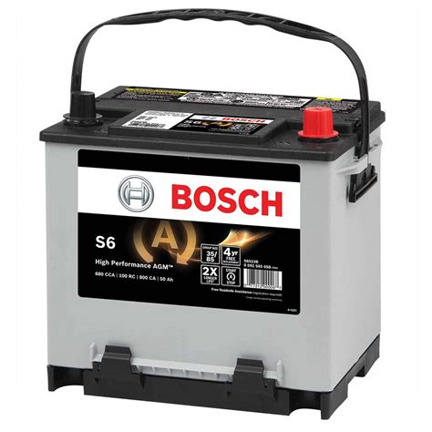 Bosch S6523b Automotive Agm Battery Group 3585 S6 Flat Plate Agm Ba
