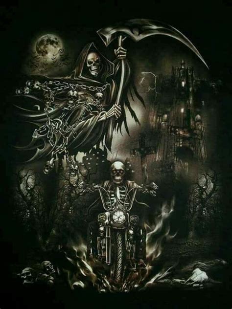 Pin By Linda Gaddy On Skulls Grim Reaper Art Grim Reaper Art