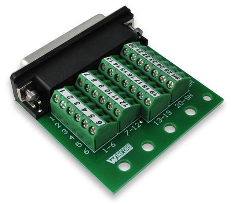 Db25 Slim Breakout Board With Screw Terminals Winford Engineering