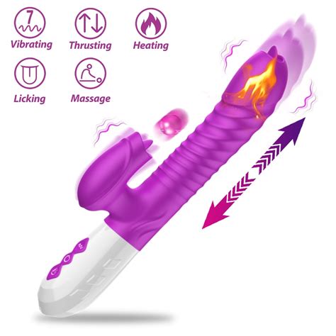 ESVOW Thrusting Rabbit Vibrator For Women Stimulator Sex Toys With 10