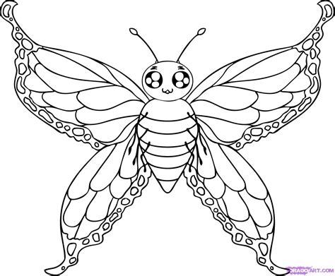 Line Drawings Of Butterflies