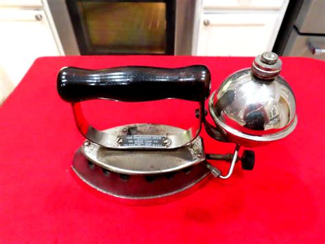 Vintage 1930s Gas Powered Iron The Diamond Iron Akron Lamp Co Usa
