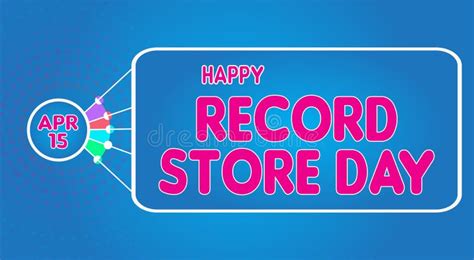 Happy Record Store Day April 15 Calendar Of April Retro Text Effect