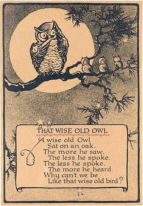 Pin By My Journey On Quotes Etc Classic Poems Owl Illustration Wisdom Quotes