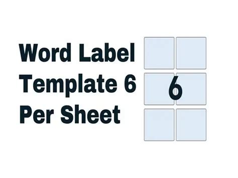 Label Template 6 Per Sheet Printable Label Templates