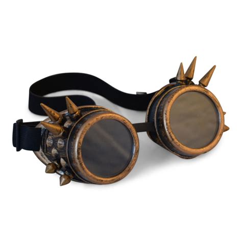 steampunk goggles mit spikes in bronze oder silber