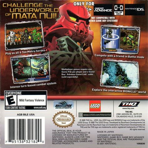 Bionicle Maze Of Shadows Cover Or Packaging Material Mobygames