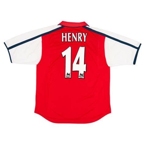 2000 02 Arsenal Home Shirt Henry 14 Very Good 710 L