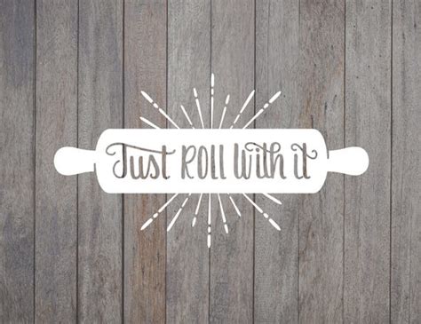 Hand Lettered Rolling Pin Cricut File Silhouette File Svg