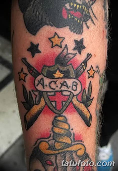 Eseguo tatuaggi di tutti i tipi e di tutti i generi igiene al 100 per 100 eseguo anche coperture di tatuaggi e disegni sul muro Фото Тату acab 02.11.2018 №034 - Acab tattoo - tatufoto ...