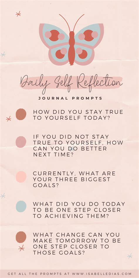 Daily Self Reflection Journal Prompts Self Discovery Questions In
