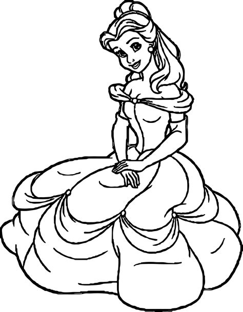 Disney Princess Belle Coloring Pages New Coloring Free Svg Files