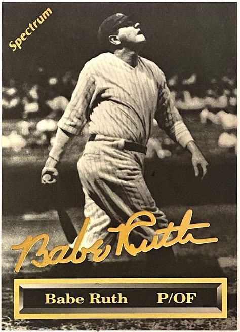 Babe Ruth Spectrum New York Yankees Baseball K Gold Signatures