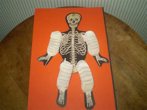 Vintage Paper Skeleton Old Halloween Paper Skeleton By Greatoldees