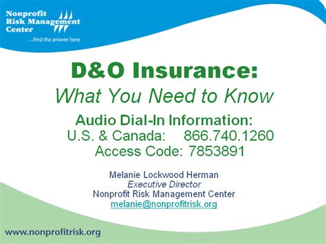Nonprofits may assume that their charitable mission and the. D&O Insurance: What You Need to Know - Nonprofit Risk Management Center