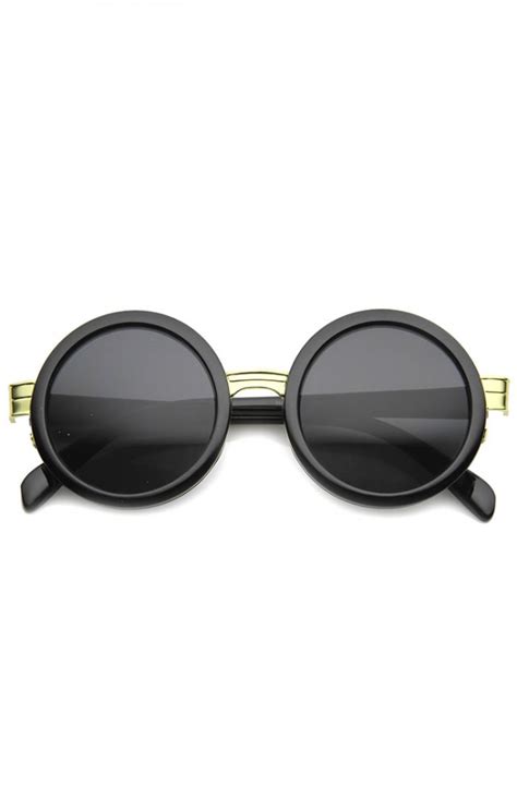 Unisex Round Sunglasses With Uv400 Protected Mirrored Lens