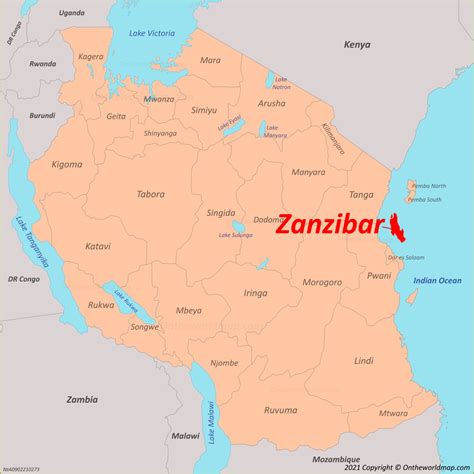 Zanzibar Map Tanzania Maps Of Zanzibar Island Detailed Maps Of