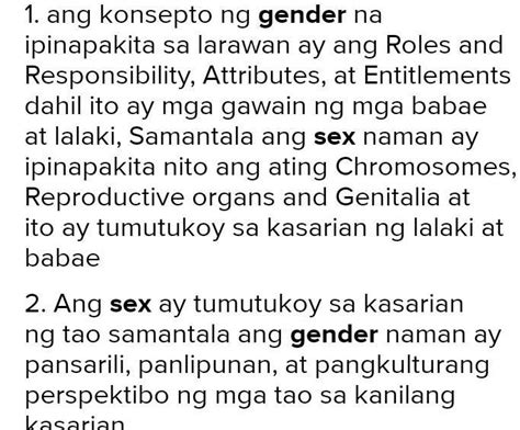 1anong Mga Konsepto Tungkol Sa Gender At Sex Ang Ipinakita Sa Larawan