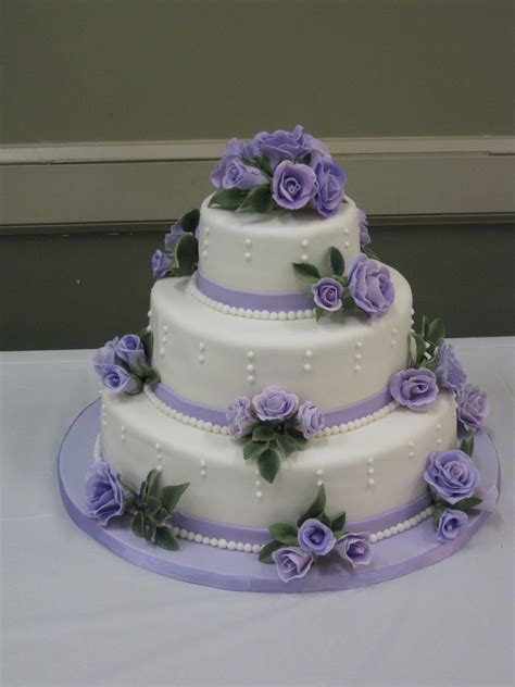 Lilac Roses Wedding Cake Wedding Cake Roses Purple Wedding Cakes