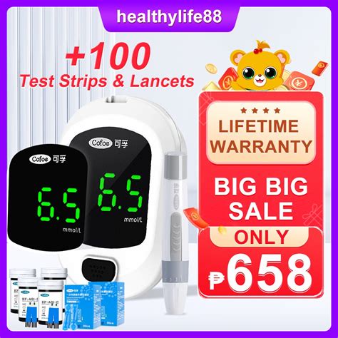 Cofoe Blood Glucose Monitoring Kit With 100pcs Blood Sugar Test Strips