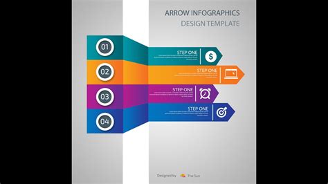 How To Make Arrow Infographics Design Template In Photoshop Youtube