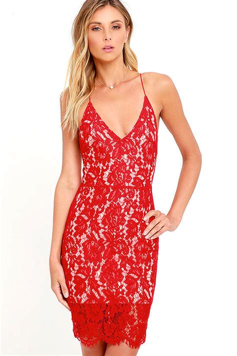 sexy red dress lace dress sheath dress 49 00 lulus