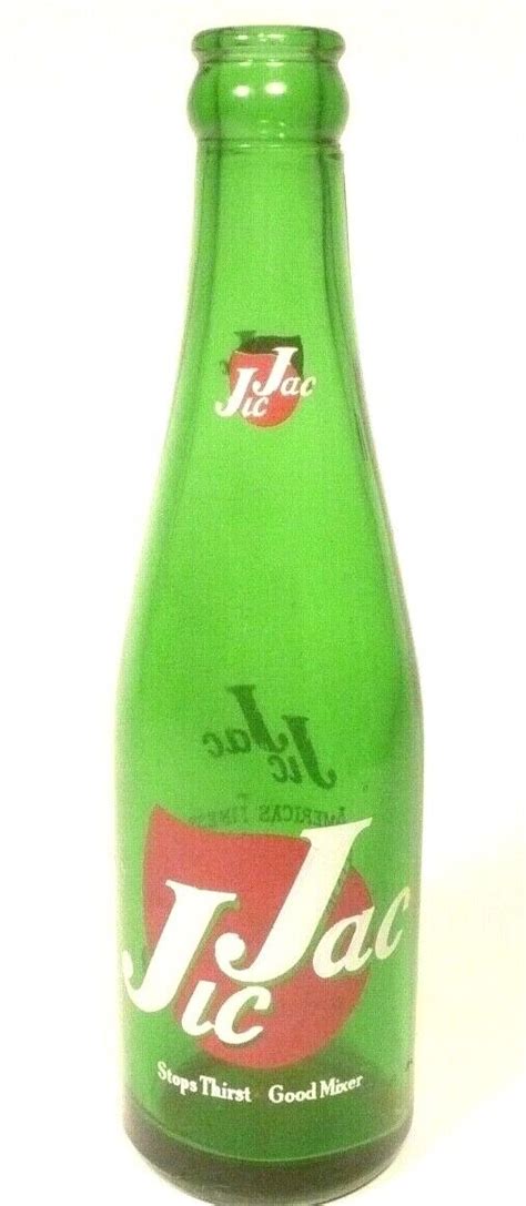 Vintage ACL Pop SODA Bottle Green JIC JAC Oz ACL EBay