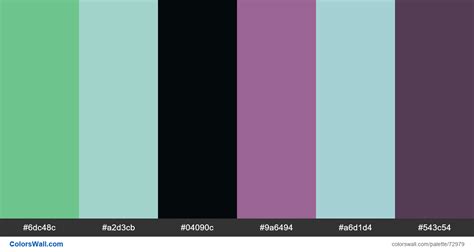 123 Colors Palette 6dc48c A2d3cb 04090c Colorswall