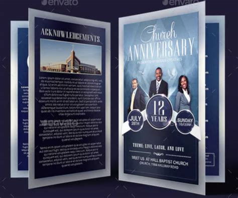 6 Church Anniversary Program Templates In Psd Doc Ai Pages