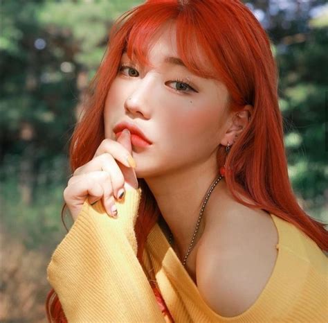♡coreana Red Hair Makeup Kpop Hair Color Ulzzang Hair