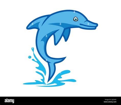 Jumping Dolphin From The Water Illustration Vector Stock Vector Image