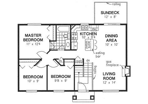 3 Bedroom 1000sq Ft Cottage Floor Plans Monster House Plans House