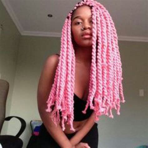 Pink Cotton Candy Twists Double Ended Dreadlock Extensions Dreadfall