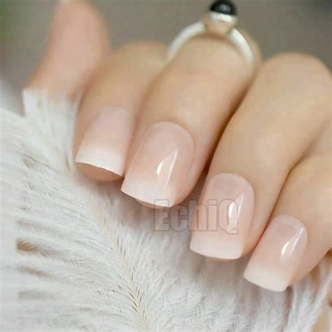 Beige Gradient French Manicure Tips Gorgeous And Classy Etsy