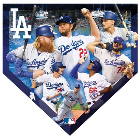 Mlb Home Plate Shaped Jigsaw Puzzle Dodgers Spilsbury