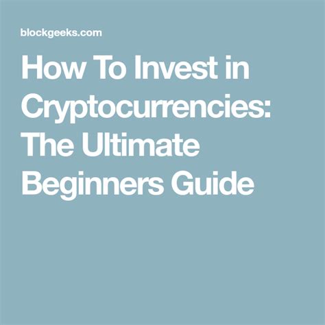 We here at cryptodetail love the questions we get from our loyal readers. How To Invest in Cryptocurrencies: The Ultimate Beginners ...
