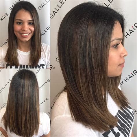 Sleek Cut With Subtle Layers And Brunette Balayage The Latest