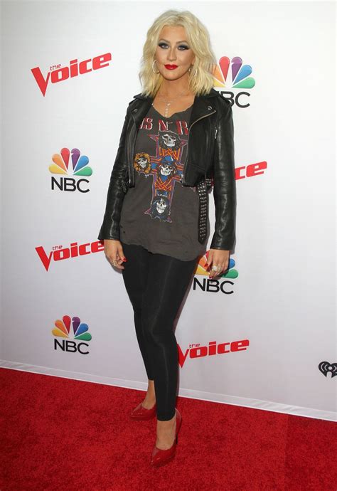 Christina Aguilera At The Voice Season 8 Red Carpet Event In West