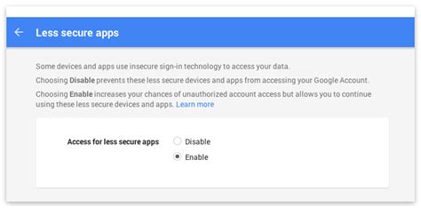 We don't recommend this option because it might make it easier for someone to break into (note to google apps users: Allow QuikStor Express to Access Gmail Account - QuikStor ...