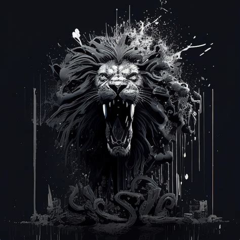 Premium Photo Angry Lion Backdrop Ai Generated