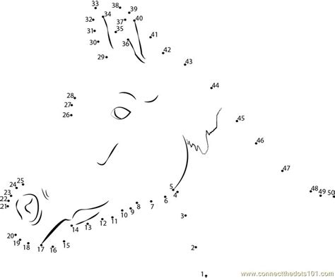 Chill Horse Dot To Dot Printable Worksheet Connect The Dots