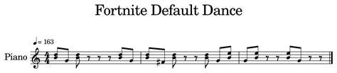 Fortnite Default Dance Sheet Music For Piano