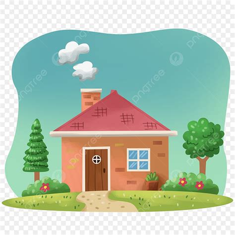Gambar Ilustrasi Rumah Sederhana Clipart Rumah Rumah Kartun Rumah