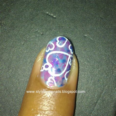 Style Those Nails Diy Nails Heart Charm And Dry Marbling Tutorial